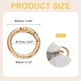 thumbnail image 2 of Uxcell Metal Spring O Ring, Clips de Carabineros, Hebillas de Llaveros 24mm / 0.94 pulgadas & 20 Pcs & Dorado, 2 of 6