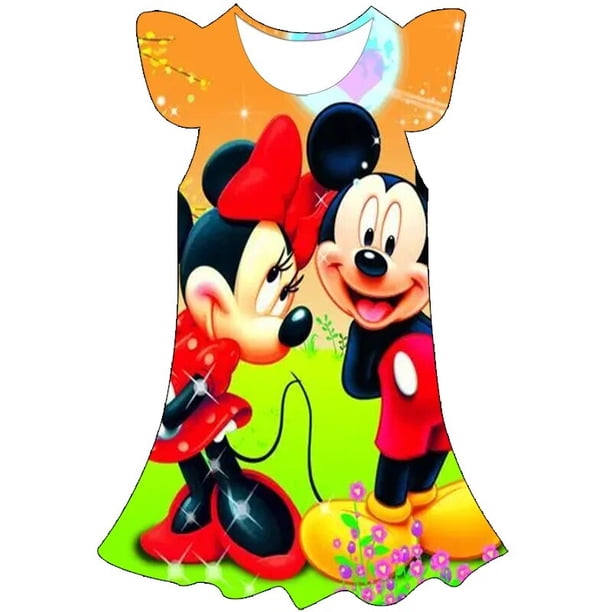 Disney-vestidos de princesa Elsa para niña, ropa infantil con estampado de dibujos animados, moda de verano para bebé, vestido de Elsa de Frozen 2023 1-10 años