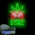 thumbnail image 2 of Handmadetneonsign Gaming And Chill Neon Sign, Gamer Led Sign, Game Bar Wall Decor, Game Room Wall Decor 92527, 2 of 5