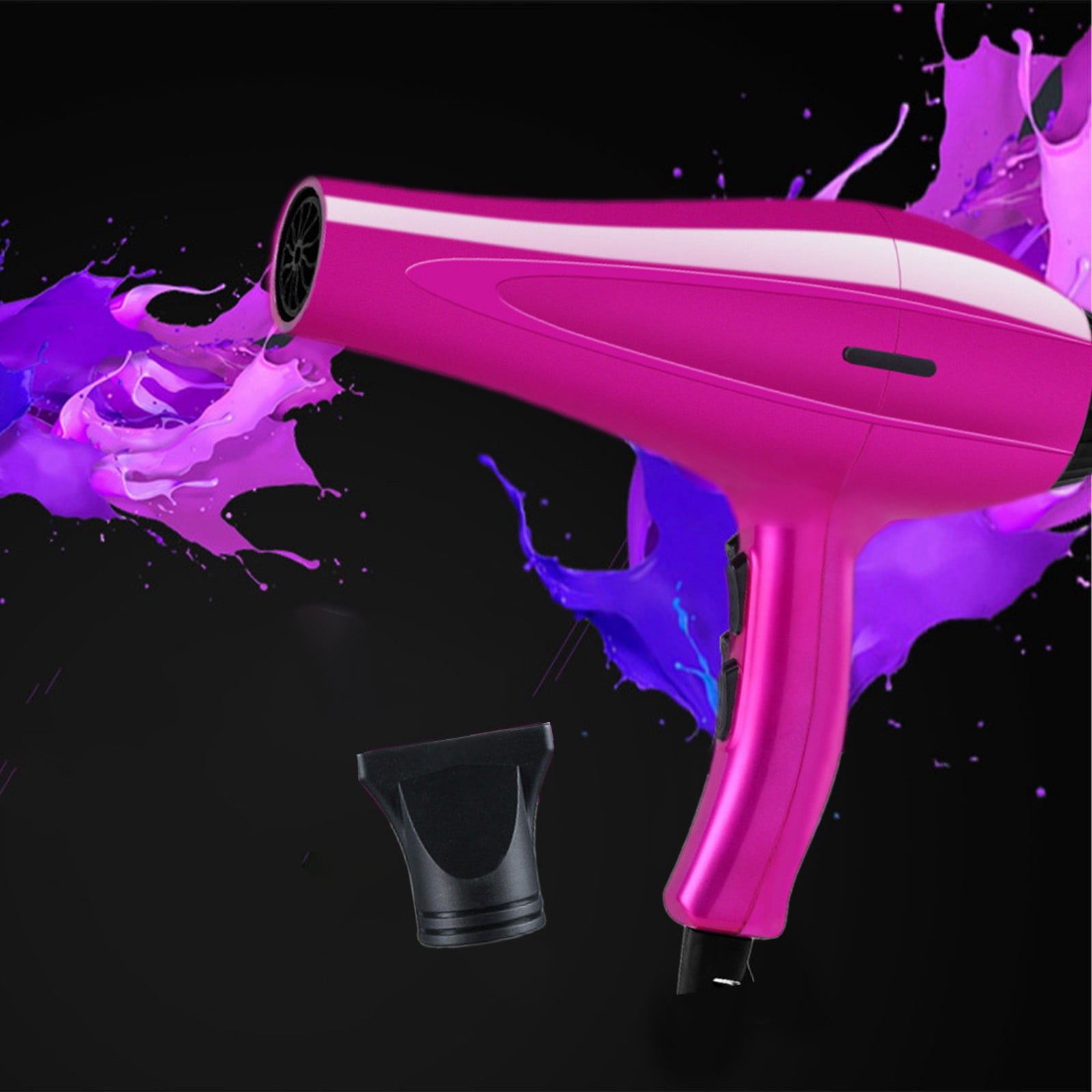 Iumwxz 110V Hair Dryer for Women and Men with 5 Heat Settings, Fast Drying High Power Motor and Concentrator Attachment, Compact Design for Home Salon Gym Travel