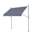 thumbnail image 7 of Retractable Patio Awning 98x47 Inch, Sun Shade Shelter with Crank Handle - UV80+ Protection, Adjustable Height, Easy Install, 7 of 7