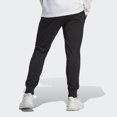thumbnail image 3 of Pantalones adidas Essentials de punto único con puños cónicos negros, 3 of 9