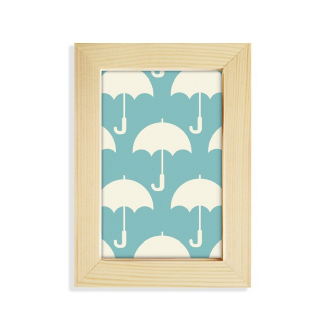 White Umbrella Weather Pattern Desktop Display Photo Frame Picture Art Painting 5x7 inch