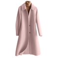 thumbnail image 2 of Njoeus Women's Lapel Collar Single Breasted Mid-Long Coat Peacoat Classic Peacoat Woolen Pea Trench Coat Fall Winter Outwear (M-3XL), 2 of 8