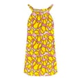 thumbnail image 4 of Wycnly Dresses for Women 2024 Summer Sleeveless Round Neck Baseball Print Casual Mini Sundress Beach Vacation High Waist Strap Tank Short Sun Dresses Yellow l Clearance Clothes, 4 of 5