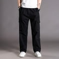 thumbnail image 3 of Big and Tall Cargo Pants for Men Vintage Loose Outdoors Travel Hiking Long Pants Stylish Workout Jogger Pants 5X-6X, 3 of 8