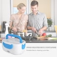 thumbnail image 4 of 110V Electric Heating Lunch Box for Home Car Food Heater Rice Container Blue US plug, 4 of 6