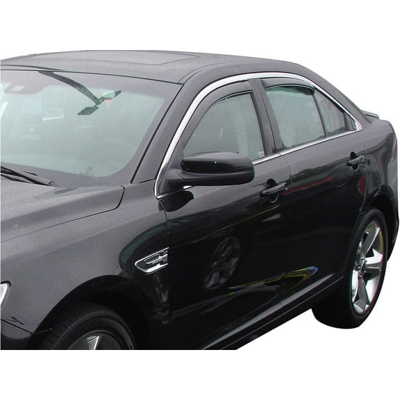 Auto Ventshade (AVS) by RealTruck In-Channel Ventvisor / Window Deflectors | Compatible with 2010-2018 Ford Taurus, 4 pcs. | Smoke-194194
