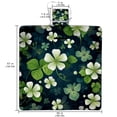 thumbnail image 2 of Saint Patrick's Day Canvas Beach Blanket Picnic Mat, Waterproof Outdoor Camping Rug for Sand Proof, with Carry Bag for Travel, Beach, Park - Blue Stripe Pattern - 200 Characters, 2 of 6