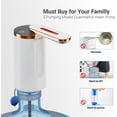thumbnail image 6 of Water Dispenser for 5 Gallon Bottle, Portable USB  Electric Water Pump, Drinking Water Jug Pump for , Kitchen, Living Room, Office, Camping,  for 3-5 Gallon (Plus W), 6 of 6