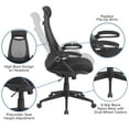 thumbnail image 6 of Flash Furniture High Back Black Mesh Executive Swivel Office Chair with Flip-Up Arms, 6 of 13