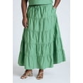 thumbnail image 2 of ELOQUII Women's Plus Size Tiered Maxi Skirt, 2 of 3
