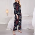 thumbnail image 3 of Goofa Thanksgiving Printed Women’s 2 Piece Pajama Set Super,Pajamas Women's Long Sleeve Sleepwear Soft Button Down Loungewear Pjs Lounge Set Nightwear-Small, 3 of 9
