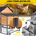 thumbnail image 4 of Aivituvin 85" Mobile Chicken Coop with Wheels & Metal Run, Large Chicken House for 6-8 Chickens with All-Steel Frame & Waterproof Rain Cover, 4 of 9