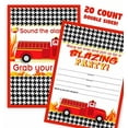 thumbnail image 2 of POP parties Fireman Party Invitations - Firefighter Party Invitations - 20 Invitations + 20 Envelopes - DOUBLE SIDED - Firehouse Invitations, 2 of 4
