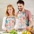 thumbnail image 5 of Pioneer Flower Floral Print Pattern Apron-Garden Aprons for Women with Pockets-Cotton Linen Waterproof Kitchen Cooking Gardening Aprons Adjustable for Kitchen,Cooking,BBQ and Salon 33x27 Inch, 5 of 7