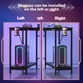 thumbnail image 6 of RSPGAME 57 Inch Gaming Desk featuring RGB LED Lights & Extra Large Space, Reversible L-Shaped PC Desk with Hook, Cup Holder & Display Shelf Hutch, Computer Desk, Carbon Fiber Black, 6 of 9