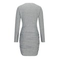thumbnail image 5 of ChaoHeng Long Sleeve Dresses for Women Trendy Dresses for Women Women's Sexy Solid Long Sleeve Buttocks Dresses, 5 of 6