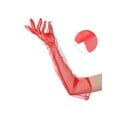 thumbnail image 3 of INSPIRE CHIC Women's Tulle Long Opera Gloves Full Finger Mesh Sheer Glove for Evening Wedding Red M, 3 of 6