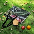thumbnail image 6 of Tropical Leaves Waterproof Picnic Blanket with Foldable Zipper, Suitable for Outdoor Use, Suitable for Travel, Camping, Beaches, Parks, Grasslands, Picnic Blanket Accessories, 6 of 8