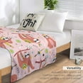 thumbnail image 6 of Sloth Blanket Sloth Gifts for Girls Women Sloth Throw Blanket for Kids Adults Soft Warm Cozy Fleece Blanket for Couch Sofa \u200bBed 60"x80", 6 of 6