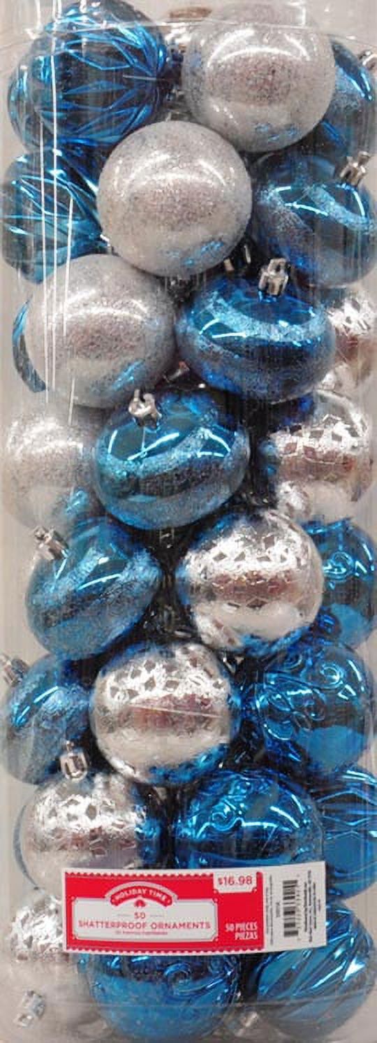 Holiday Time Christmas Ornaments Shatterproof, Set of 50 - image 2 of 2