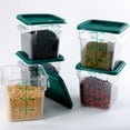 thumbnail image 4 of Hakka 4 Qt Commercial Grade Square Food Storage Containers with Lids,Polycarbonate,Clear - Case of 5, 4 of 5