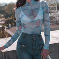 thumbnail image 5 of Women's Turtleneck Neck See Through Leotard Bodysuit Body, 5 of 5