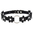 thumbnail image 4 of Gargantilla de cuero para mujer, collar de remaches ajustable para niñas, 4 of 5