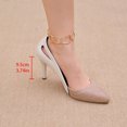 thumbnail image 2 of Xfvqtps Womens Pointed Toe Heels Glitter Peep Toe Party Shoes Wedding Heels Elegant Stiletto Evening Pumps Dressy Ankle Strap Sandals, 2 of 9