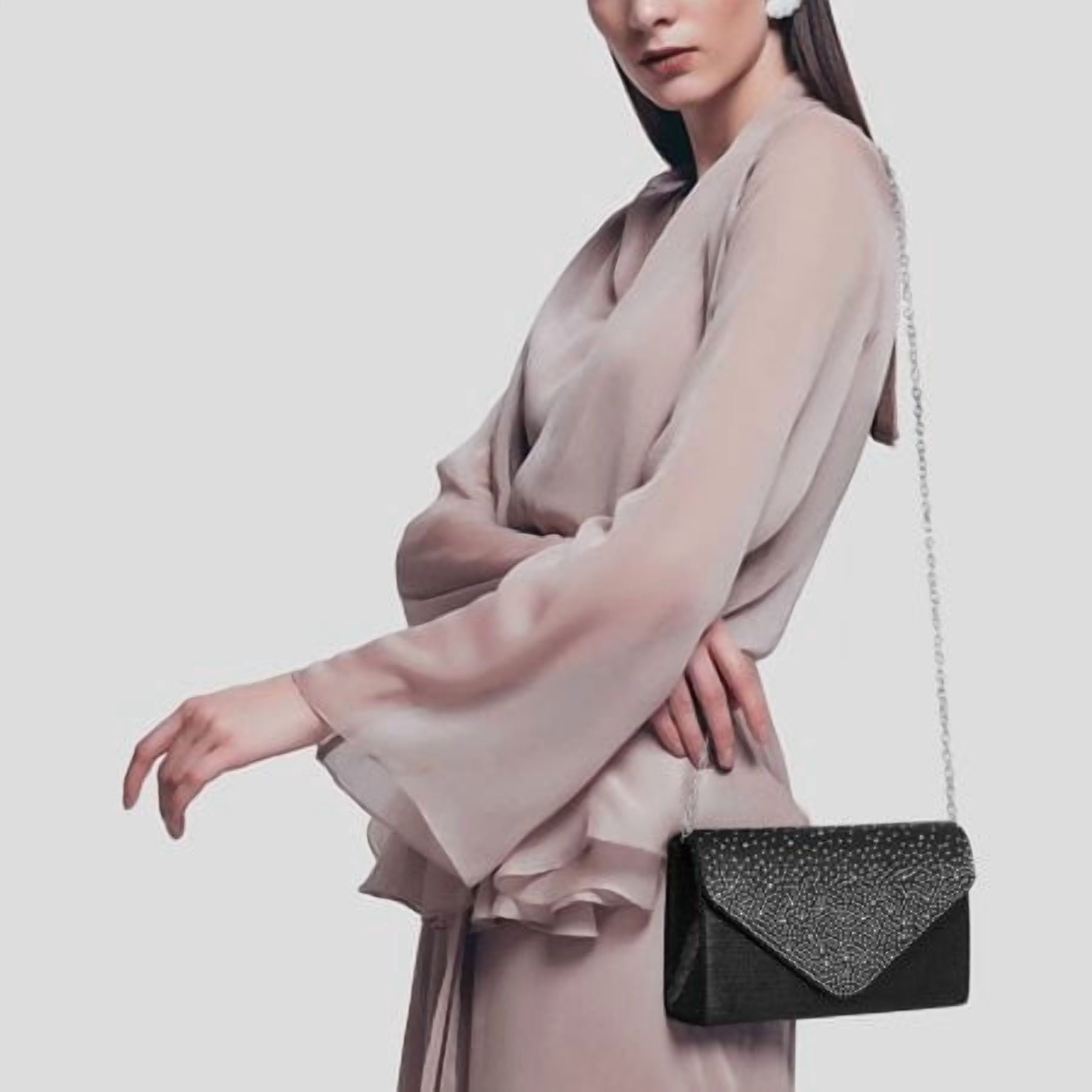 Dasein Women's Evening Bags Envelope Handbag Party Prom Clutch Purse Shoulder Cross Body Bag