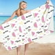 thumbnail image 1 of Toalla de playa, toallas de baño, toalla de playa de microfibra, toalla de baño súper colorida, manta de playa a prueba de arena, toalla multiusos para viajes, piscina, 30 x 60 pulgadas, tienda de cam, 1 of 7