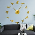 thumbnail image 3 of Peregrine Falcon Portrait Frameless Wall Clock Falconry Flying Bird DIY Wall Art Mirror Stickers Home Decor Birdwatchers Gift(Gold,47inch), 3 of 9