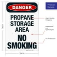 thumbnail image 3 of Propane Storage Area No Smoking Sign, OSHA Danger Sign, 24x36 Corrugated Plastic, 3 of 7