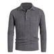 thumbnail image 2 of Suéter de medio botón para hombre de otoño e invierno, suéter de solapa de color sólido, top casual coreano para uso diario, top para hombre, 2 of 5