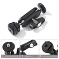 thumbnail image 1 of Mini Cool Ballhead Multi-Function Double Ball Dead Adapter with Cold Shoe Mount & 1/4 Inch Screw for DSLR Camera Camcorder    LED Light Microphone, 1 of 7