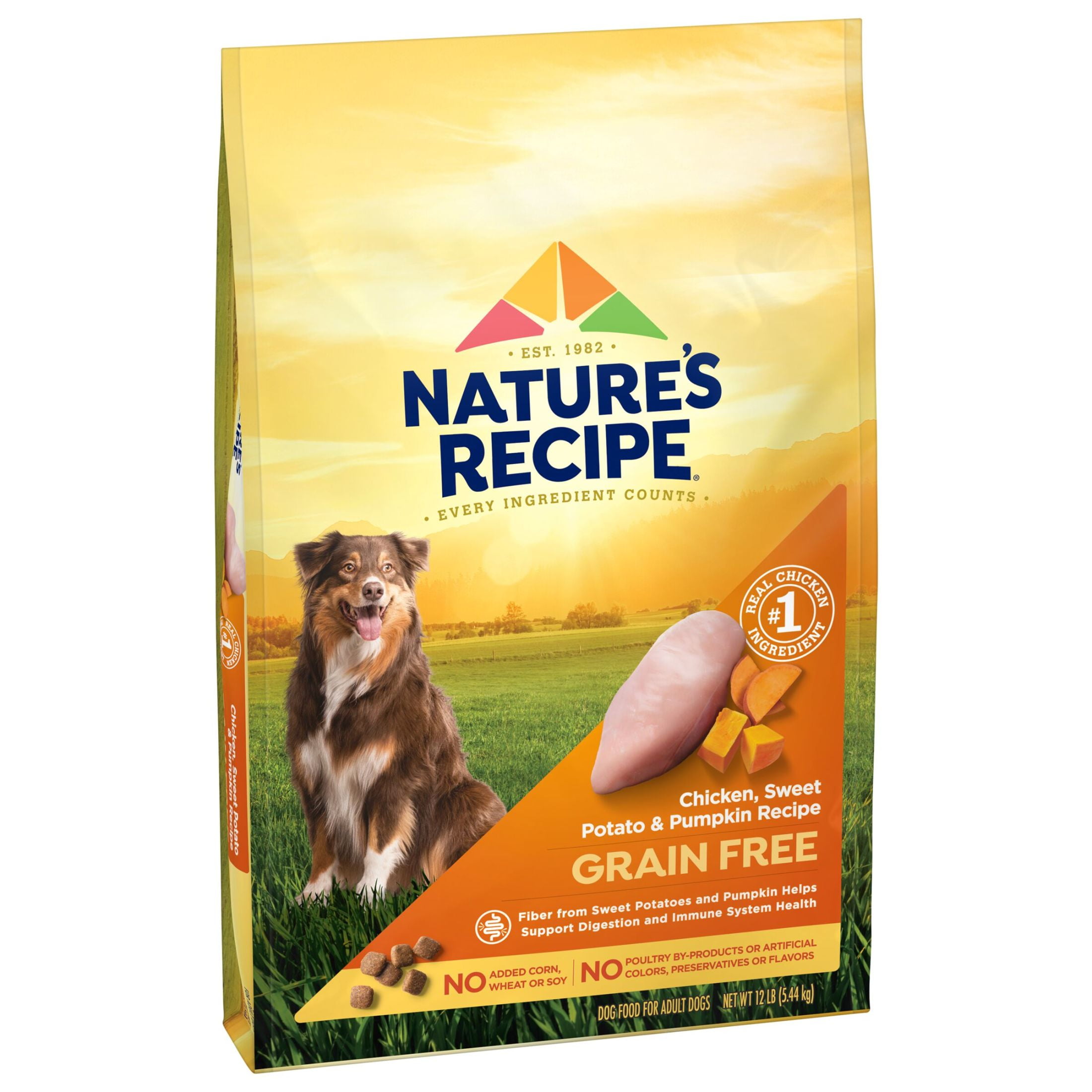 Nature’s Recipe Grain Free Chicken, Sweet Potato & Pumpkin Recipe, Dry Dog Food, 24 lb. Bag Nature’s Recipe Grain Free Chicken, Sweet Potato & Pumpkin Recipe, Dry Dog Food, 24 lb. Bag