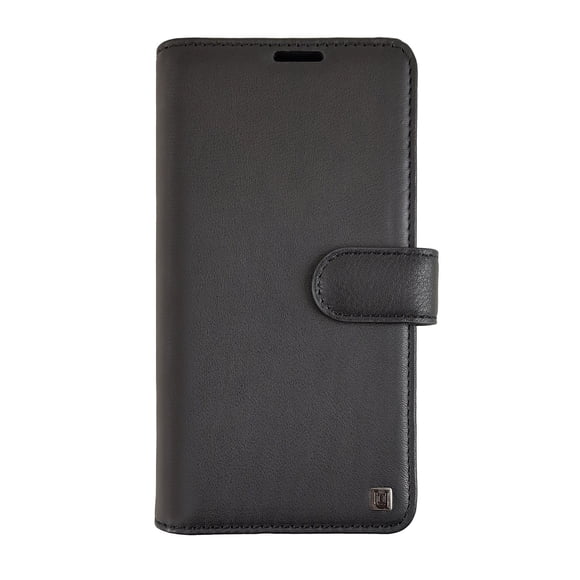 Uunique London Gunuine Leather 2-in-1 Detachable Folio Case For Samsung Galaxy S10 Plus - Black