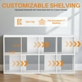thumbnail image 3 of Cube Bookshelf White, 8 Cube Storage Organizer Bookcase, Display Bookcase, TV Stand, for Living Room, Home Office, Bedroom, 3 of 10