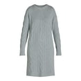 thumbnail image 4 of Time and Tru Women's and Women's Plus Cable Sweater Dress with Long Sleeves, Sizes XS-3XL, 4 of 4
