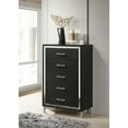 thumbnail image 2 of Lucia 5-drawer Bedroom Chest of Drawers Black, 2 of 12