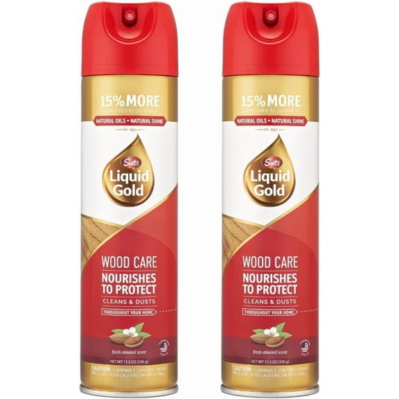 Wood Cleaner and Polish, 11.5 oz, Two Pack