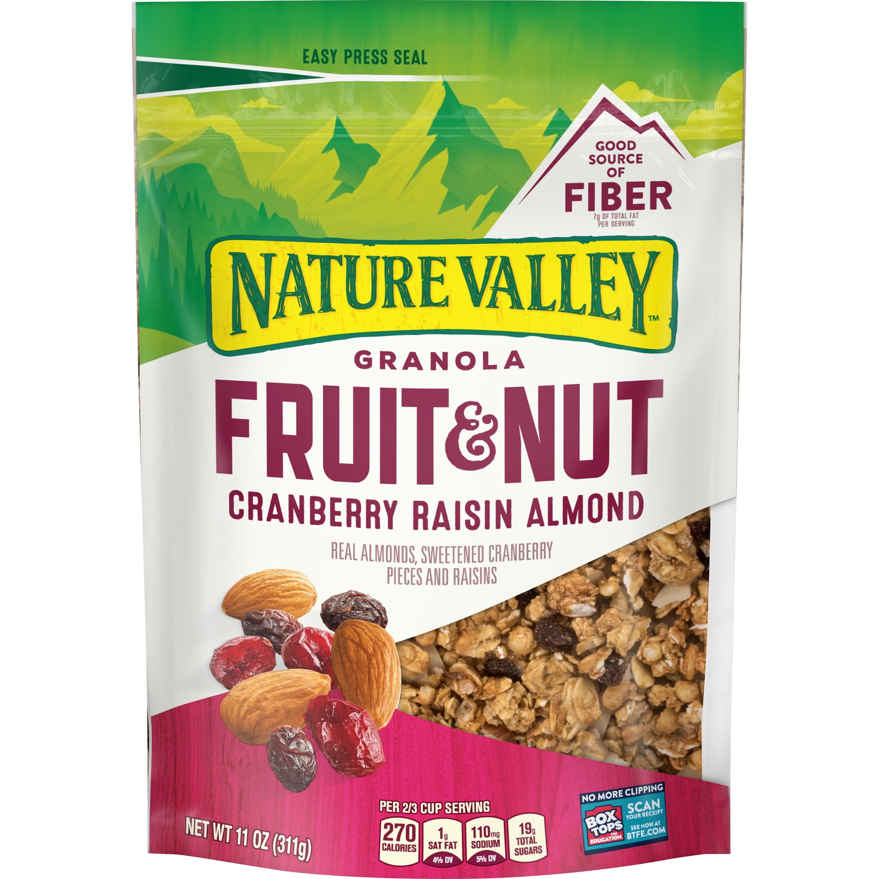 Nature Valley Granola, Fruit & Nut, Cranberry Raisin Almond, 11 oz