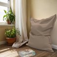 thumbnail image 2 of Covers & all Durable and Stylish Flat Bean Bag Featuring CoverRite Fabric, UV Resistant for Bean Bag Lounger - Beige (L, 63 L × 47 W × 10 H inch)(Beans not included), 2 of 6
