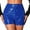 Blue, variant on MIXUE Shorts For Women Summer Solid Color Sexy Shiny Button Womens Shorts Daily-Wear,Silver,XL
