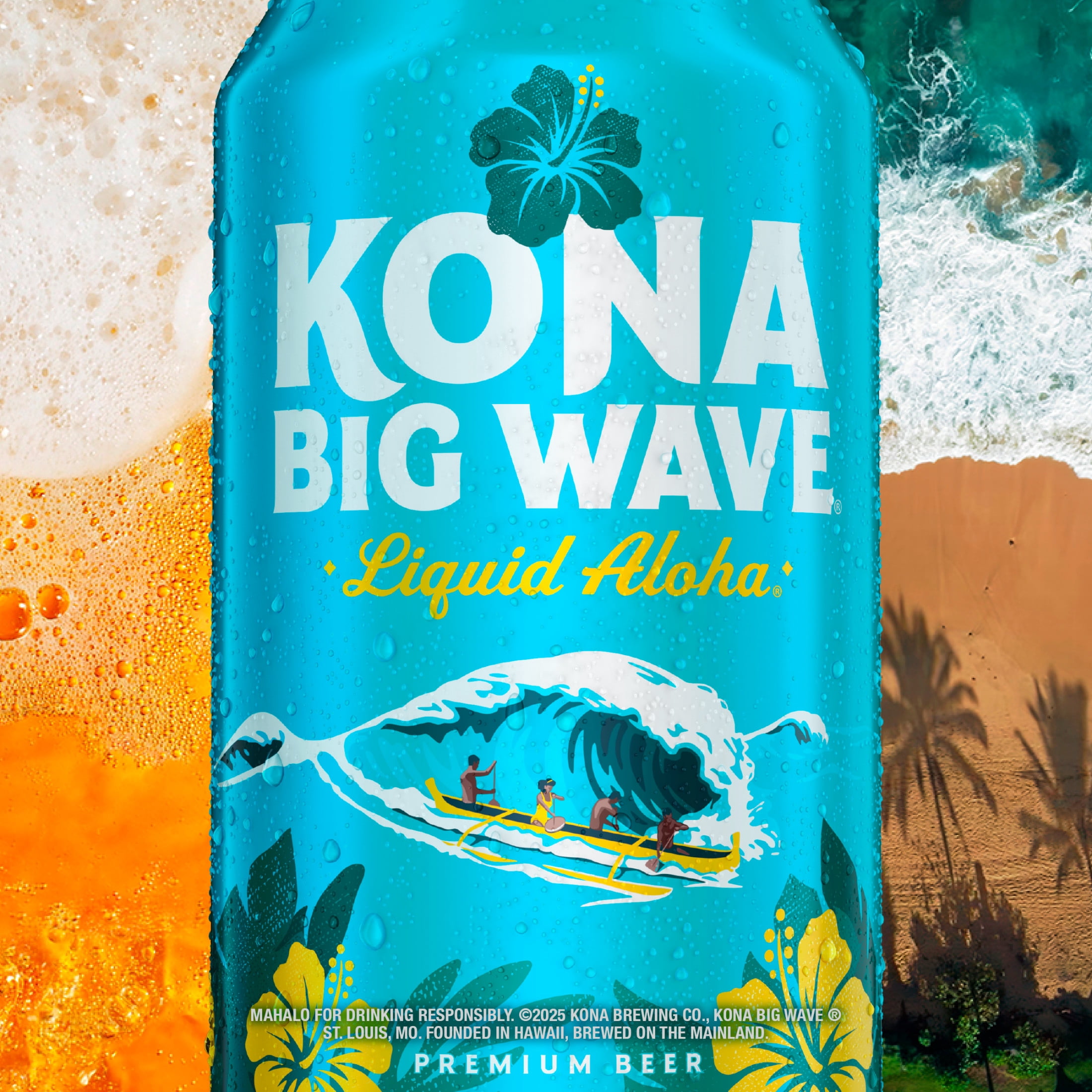 Kona Big Wave Premium Beer 12 pack 12 fl oz Aluminum Cans 4.4% ABV