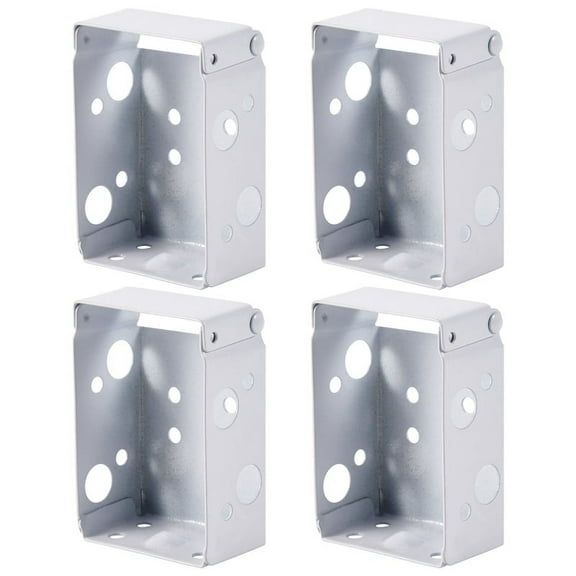 4 Pieces Blind Brackets 2 Inch Low Profile Box Mounting Bracket for Headrail (White)