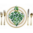 thumbnail image 2 of Qinduosi Lucky Clover Shamrocks Cloth Napkins Polyester St Patrick Dinner Napkins Great for Special Occasions or Dinner Parties 2 PCS, 2 of 7