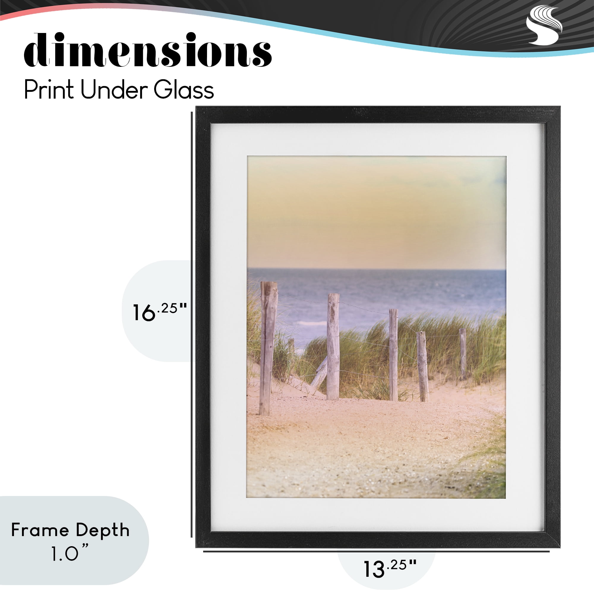 Stupell Industries Carefree Beach Vacation Black Framed Print Under Glass, design by Marcus Prime