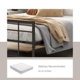 thumbnail image 7 of NNV Queen Size Platform Metal Bed Frame with Leather Upholstered Headboard, Black, 7 of 7